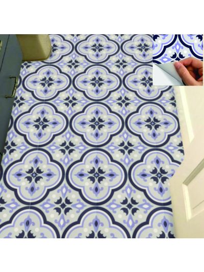 Vinilo decorativo de baldosas para paredes y pisos Lila (Set x 24 unidades).