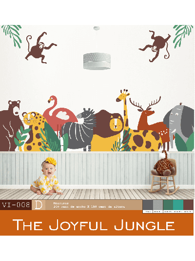 Adhesivos infantiles vinilos decorativos the jungle animales jungla