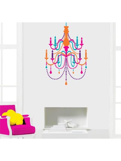 Vinilo Decorativo Lampara Colgante Colores