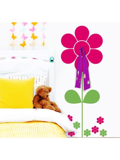 Vinilo Decorativo Infantil Perchero De Flor.