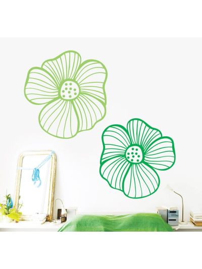 Vinilo decorativo floral melaza