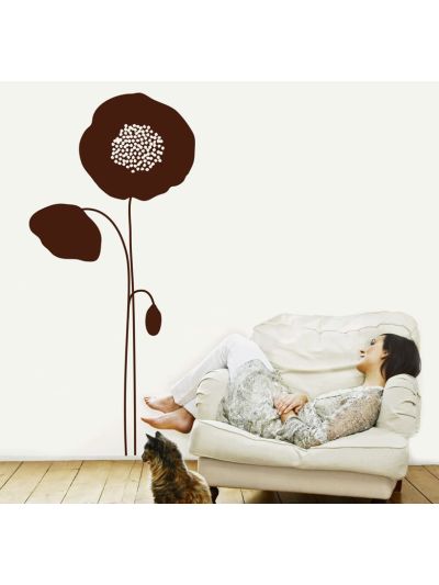 Vinilo decorativo de naturaleza, arboles y flores